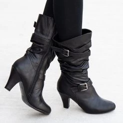 City Classified Shoes Trona Slouchy Heeled Bootie