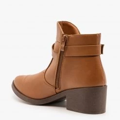 Weeboo Newest Arrivals Tulip Side Buckled Booties FINAL SALE