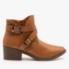 Weeboo Newest Arrivals Tulip Side Buckled Booties FINAL SALE