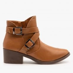 Weeboo Newest Arrivals Tulip Side Buckled Booties FINAL SALE