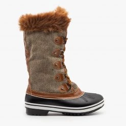 Forever Tweed Fur Cuffed Snow Boots FINAL SALE