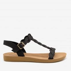 Qupid Shoes Twisted Slingback Sandals