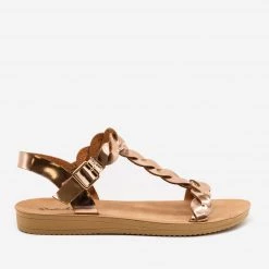 Qupid Shoes Twisted Slingback Sandals