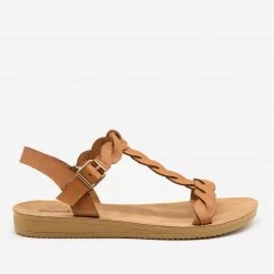 Qupid Shoes Twisted Slingback Sandals