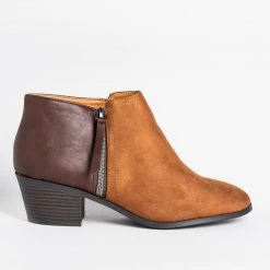Soda Shoes Two-Tone Ankle Booties Newest Arrivals