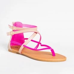 Qupid Shoes Newest Arrivals Two-Tone Qupid Sandals
