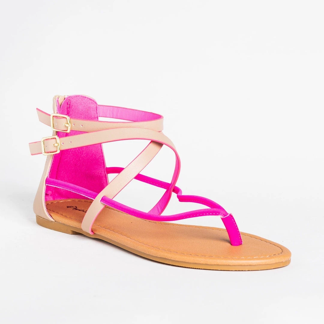 Qupid Shoes Newest Arrivals Two-Tone Qupid Sandals 2 Qupid Shoes Newest Arrivals Two-Tone Qupid Sandals