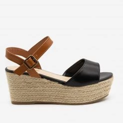 Bamboo Shoes Newest Arrivals Two-Tone Espadrille Platform Sandals