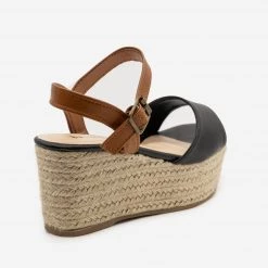 Bamboo Shoes Newest Arrivals Two-Tone Espadrille Platform Sandals