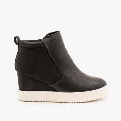 Qupid Shoes Two-Toned Sneaker Wedges FINAL SALE