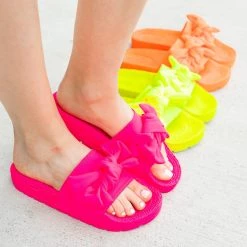 Mata Ultra Neon Bow Slides 19 Mata Ultra Neon Bow Slides