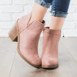 Soda Shoes Newest Arrivals V-Cut Chunky Heel Booties