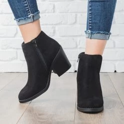 Soda Shoes Newest Arrivals V-Cut Chunky Heel Booties