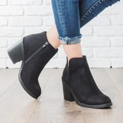 Soda Shoes Newest Arrivals V-Cut Chunky Heel Booties