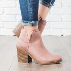 Soda Shoes Newest Arrivals V-Cut Chunky Heel Booties