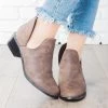 Soho Elite Newest Arrivals V-Cut Low Heeled Booties