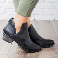 Bella Marie V-Cut Slip On Ankle Booties