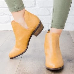 Bella Marie V-Cut Slip On Ankle Booties