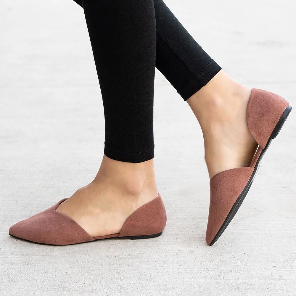 Qupid Shoes V-Dip Simple Flats 3 Qupid Shoes V-Dip Simple Flats