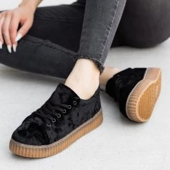Qupid Shoes Newest Arrivals Velvet Lace-Up Fashion Sneakers 23 Qupid Shoes Newest Arrivals Velvet Lace-Up Fashion Sneakers
