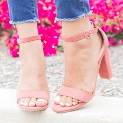 Qupid Shoes Vibrant Ankle Strap Chunky Heels Newest Arrivals