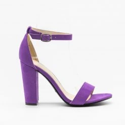 Qupid Shoes Vibrant Ankle Strap Chunky Heels Newest Arrivals