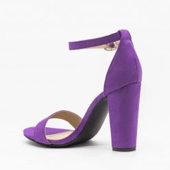 Qupid Shoes Vibrant Ankle Strap Chunky Heels Newest Arrivals