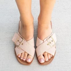 Anna Shoes Vivi Crossed Buckled Sandals
