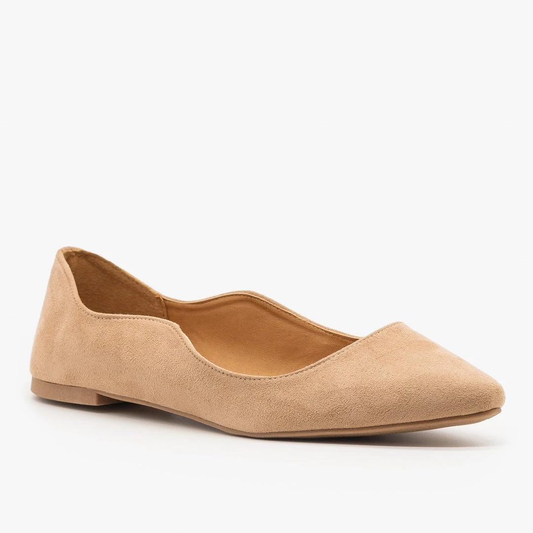 Qupid Shoes Wavy Almond Toe Ballet Flats 7 Qupid Shoes Wavy Almond Toe Ballet Flats