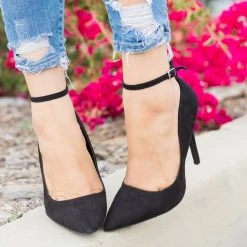 Qupid Shoes Wavy Ankle Strap High Heels 10 Qupid Shoes Wavy Ankle Strap High Heels
