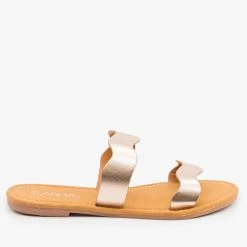 Anna Shoes Wavy Double Strap Sandals