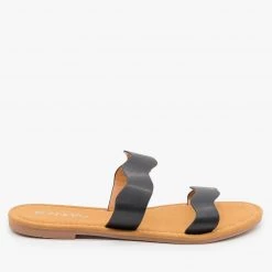 Anna Shoes Wavy Double Strap Sandals