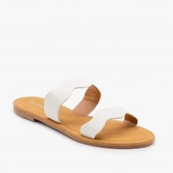Anna Shoes Wavy Double Strap Sandals