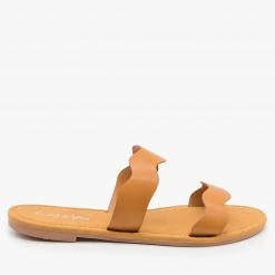 Anna Shoes Wavy Double Strap Sandals