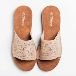 Forever Wavy Laser Cut Slip-On Sandals 11 Forever Wavy Laser Cut Slip-On Sandals