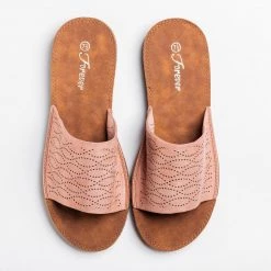 Forever Wavy Laser Cut Slip-On Sandals