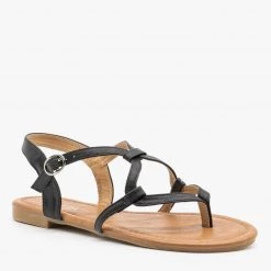 Anna Shoes Wavy Strappy Sandals Newest Arrivals
