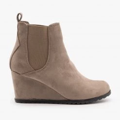 Weeboo Newest Arrivals Wedge Heel Chelsea Boots FINAL SALE