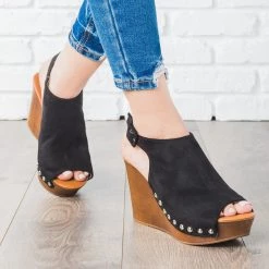 Bella Marie Wedged Slingback Sandals Newest Arrivals