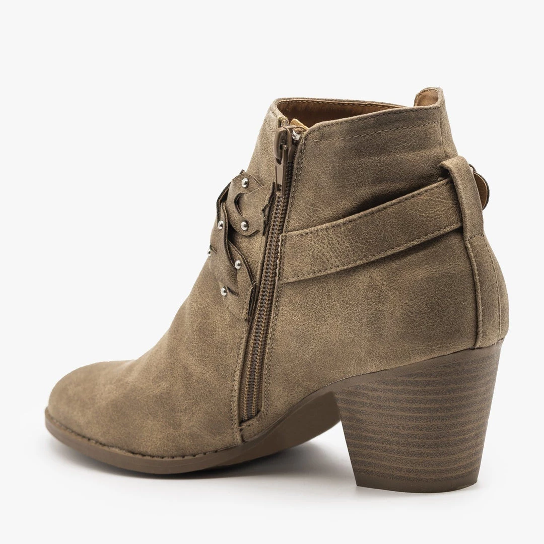 Qupid Shoes Western Braided Chunky Heel Booties FINAL SALE Newest Arrivals 2 Qupid Shoes Western Braided Chunky Heel Booties FINAL SALE Newest Arrivals