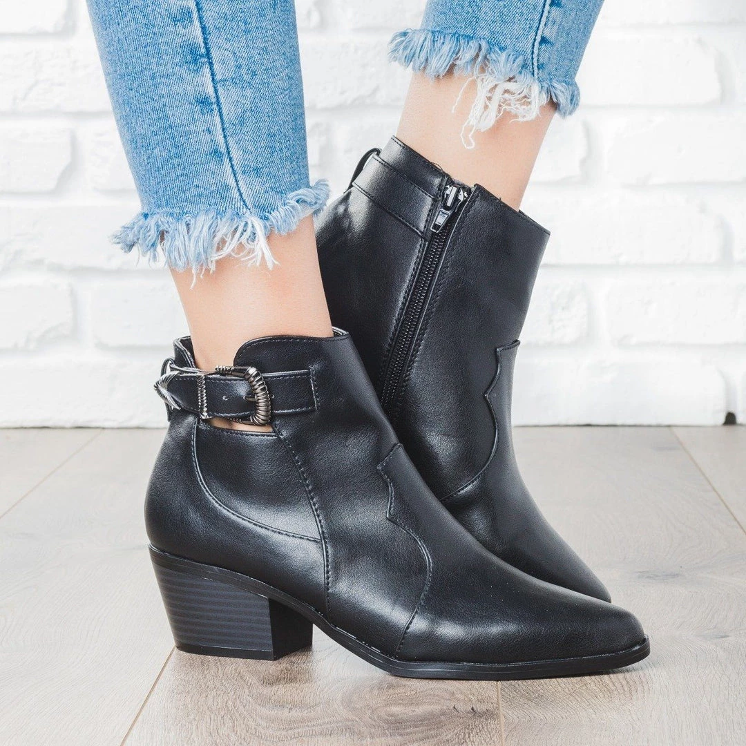 Qupid Shoes Western Buckle Bootie 6 Qupid Shoes Western Buckle Bootie