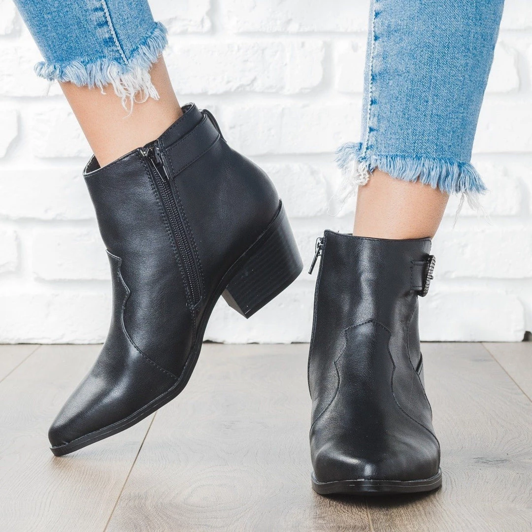 Qupid Shoes Western Buckle Bootie 8 Qupid Shoes Western Buckle Bootie