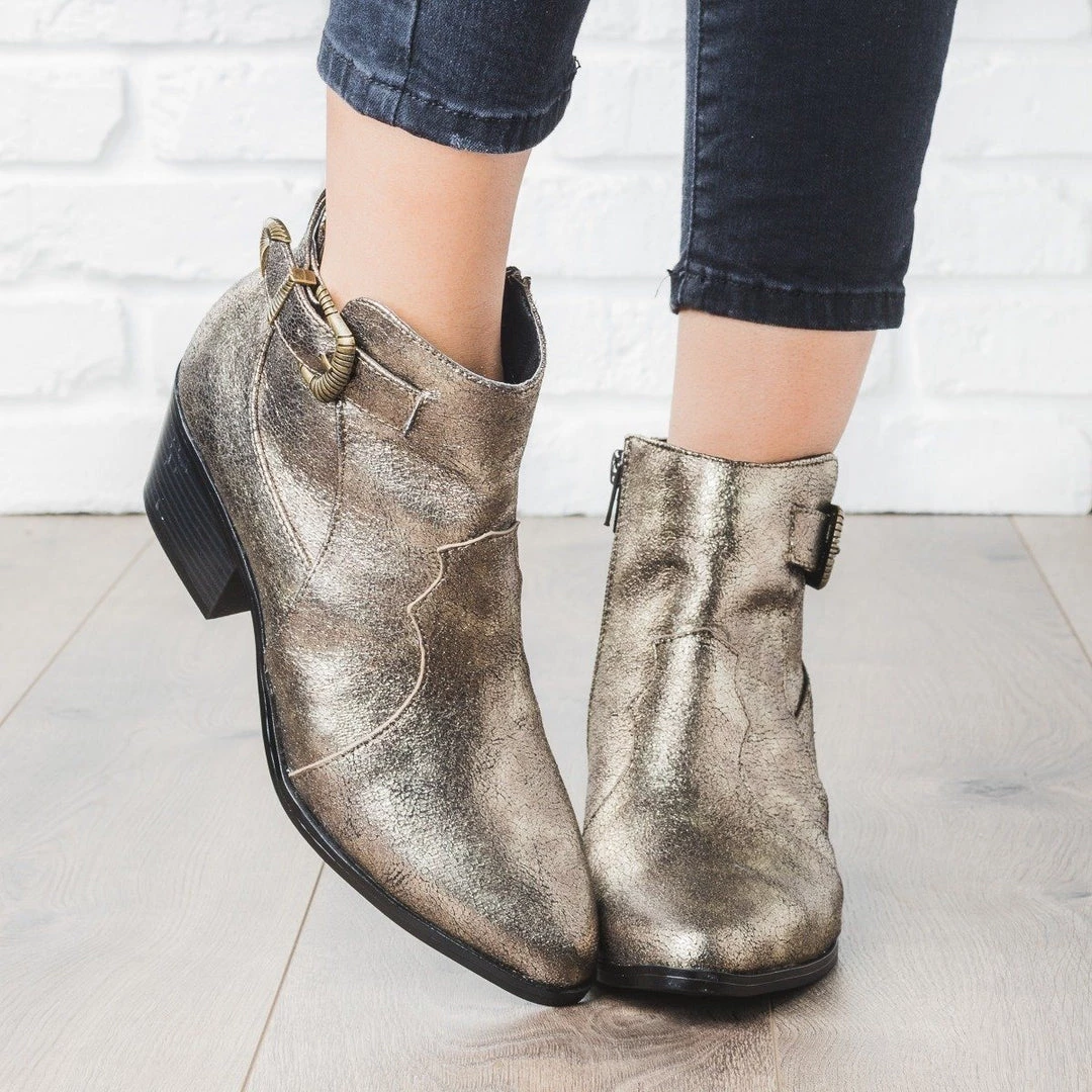 Qupid Shoes Western Buckle Bootie 4 Qupid Shoes Western Buckle Bootie