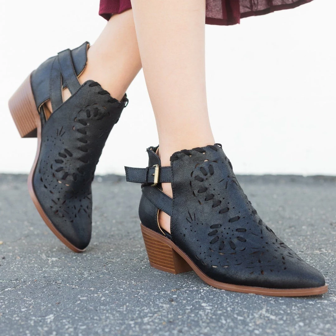 Qupid Shoes Western Chic Ankle Booties 3 Qupid Shoes Western Chic Ankle Booties