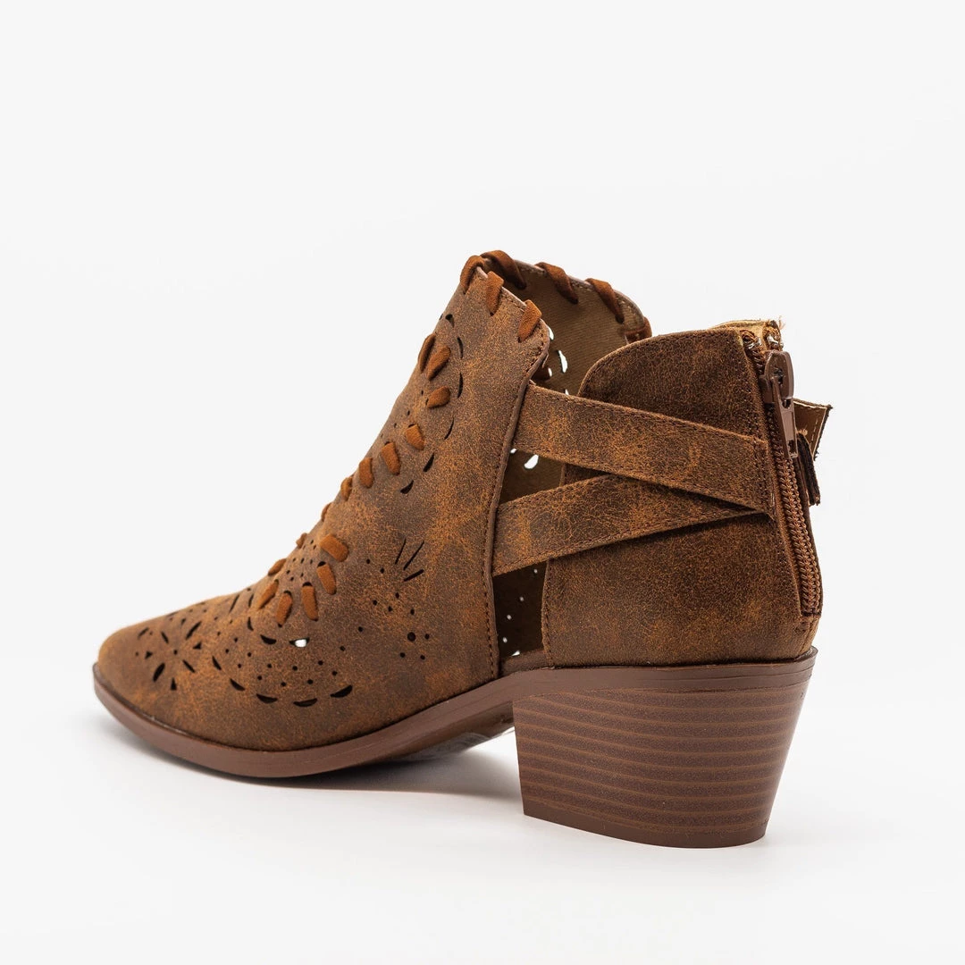 Qupid Shoes Western Chic Ankle Booties 4 Qupid Shoes Western Chic Ankle Booties