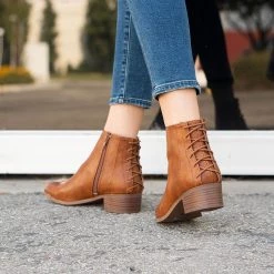 Qupid Shoes Newest Arrivals Western Laced Boots