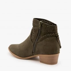 Soda Shoes Western Laser-Cut Booties FINAL SALE Newest Arrivals
