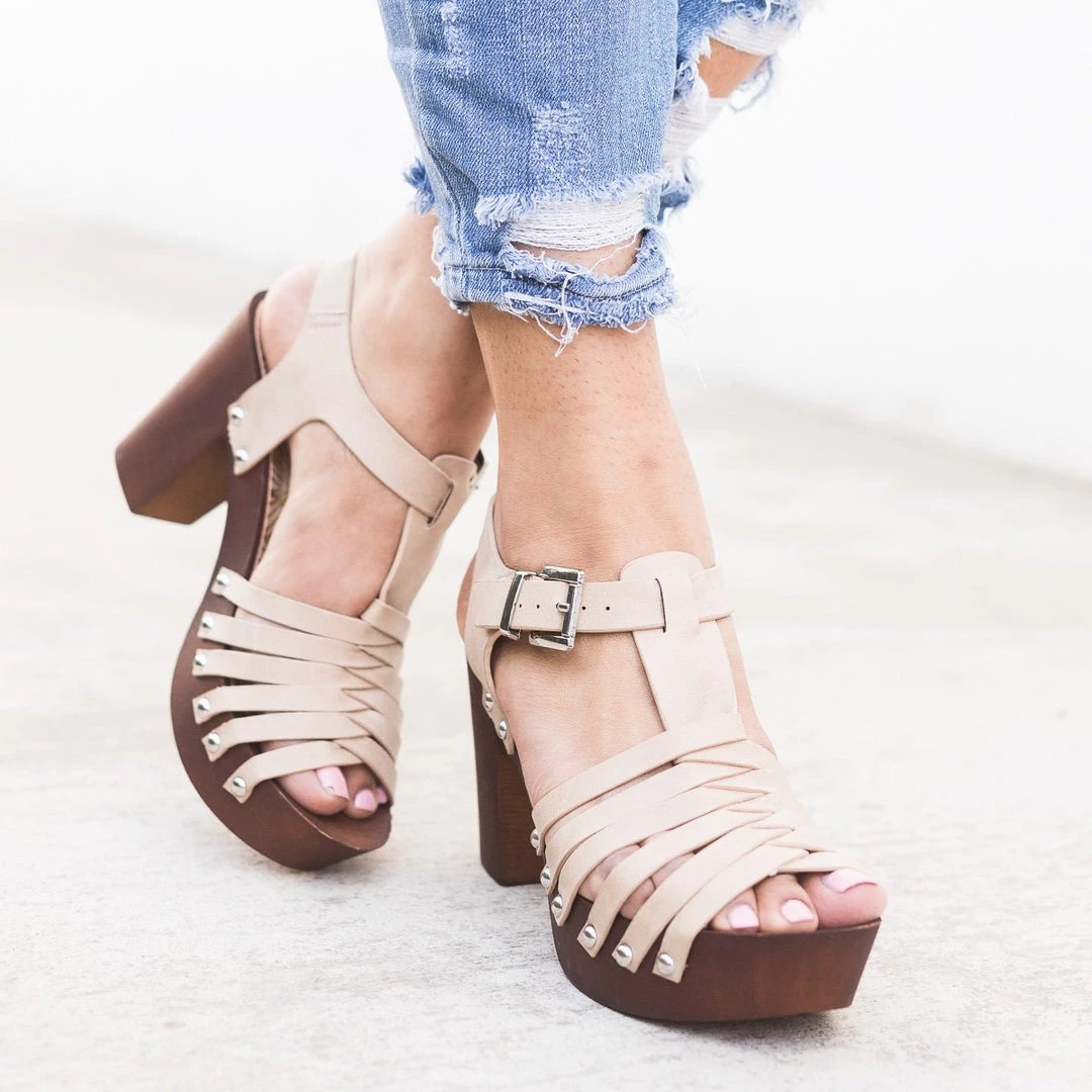 Qupid Shoes Woven Clog Heels 1 Qupid Shoes Woven Clog Heels