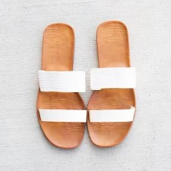 Bamboo Woven Double Strap Sandals