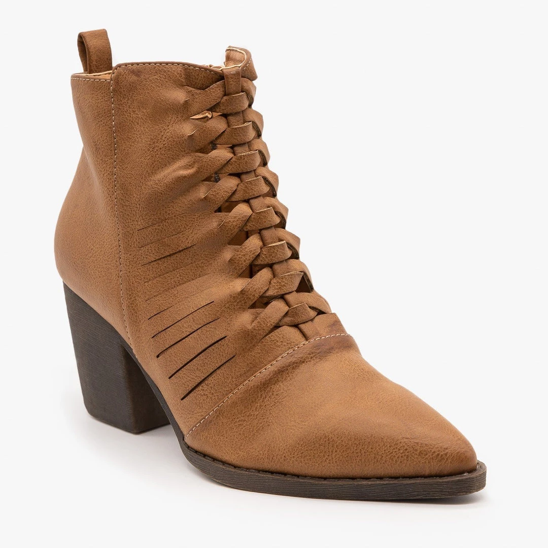 Mata Newest Arrivals Woven Front Ankle Booties 1 Mata Newest Arrivals Woven Front Ankle Booties